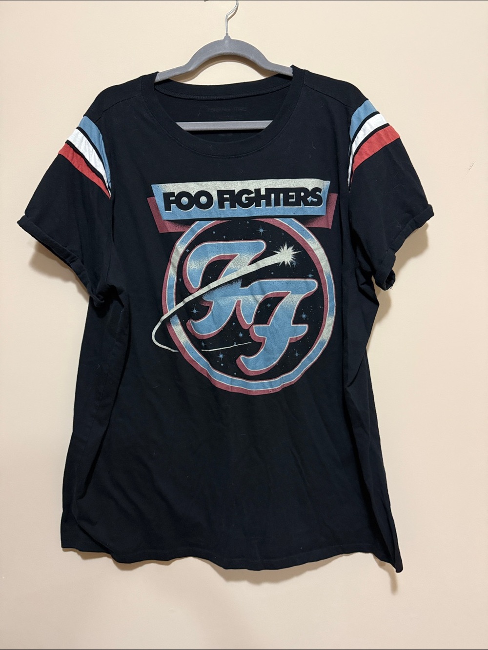 Foo Fighters / Torrid  Black Graphic Tee with Red & Blue Accents
